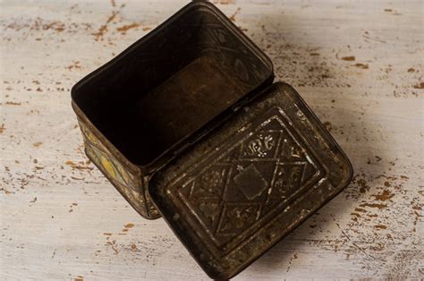 odm vintage metal tin box|Old Metal Tin Box .